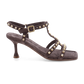 Suede Sandal With Gold Studs