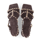 Suede Sandal With Gold Studs