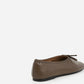 Blaise Leather Khaki Flat