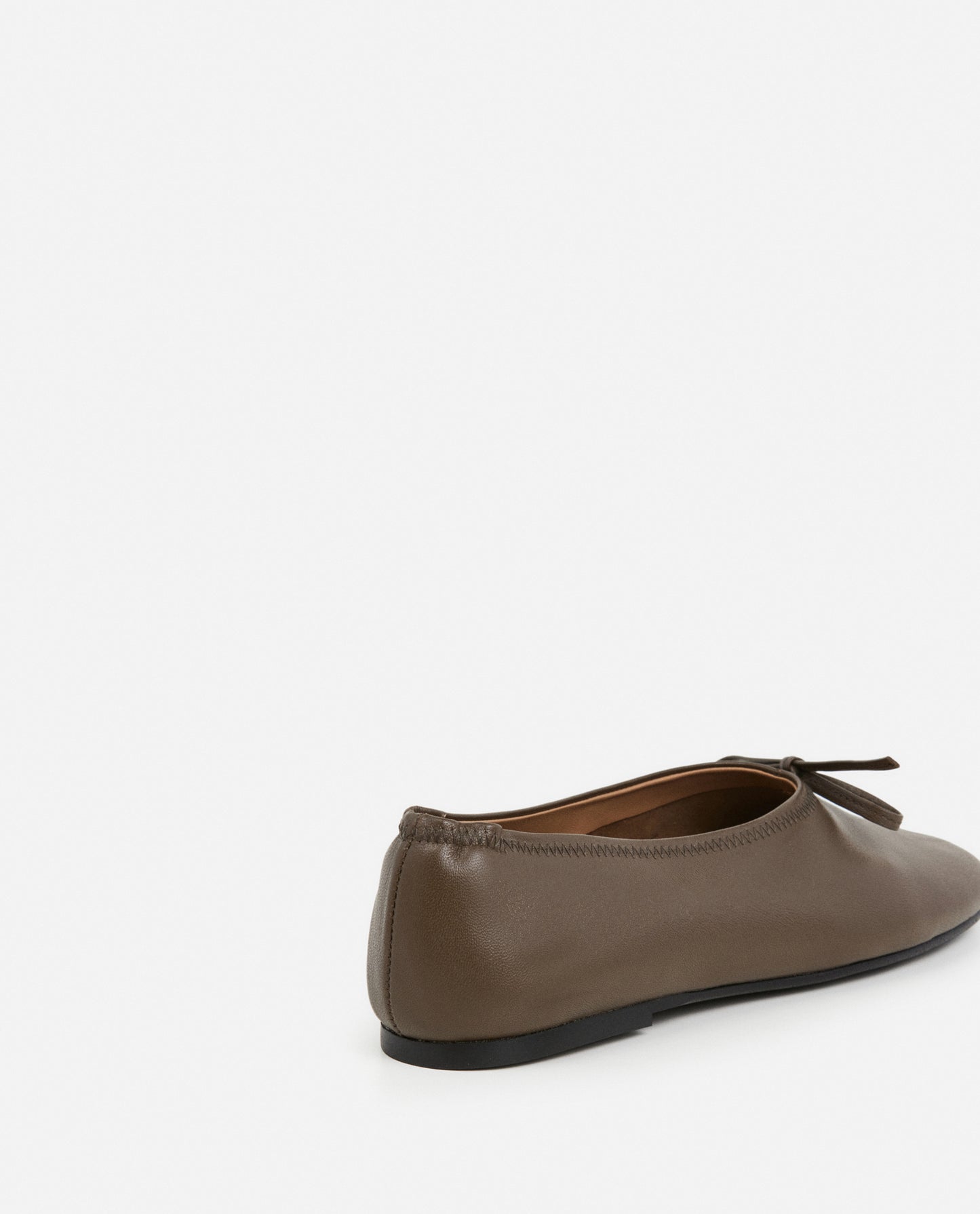 Blaise Leather Khaki Flat