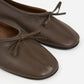 Blaise Leather Khaki Flat