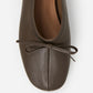 Blaise Leather Khaki Flat