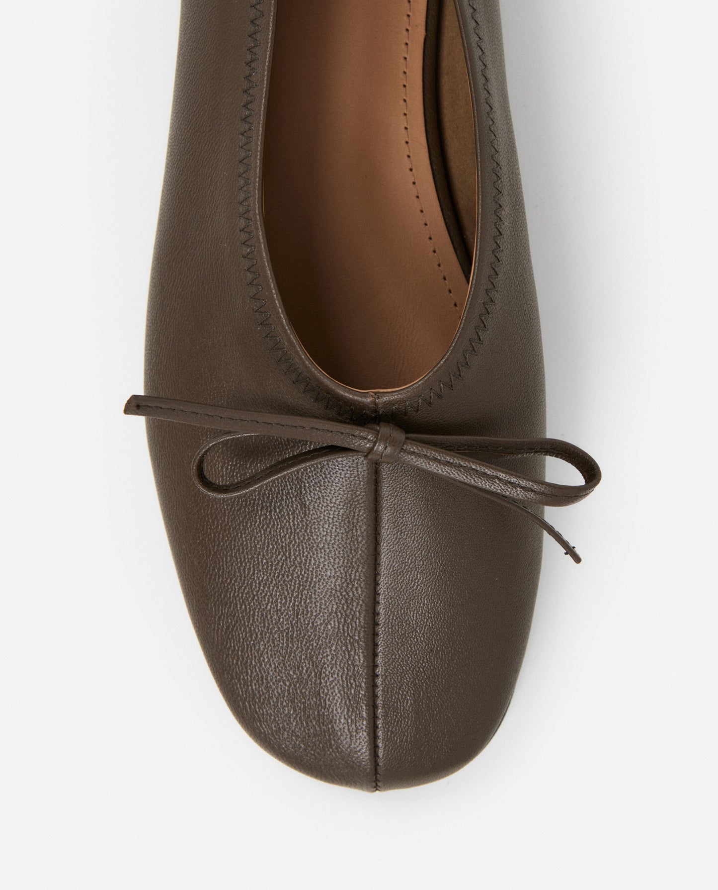 Blaise Leather Khaki Flat