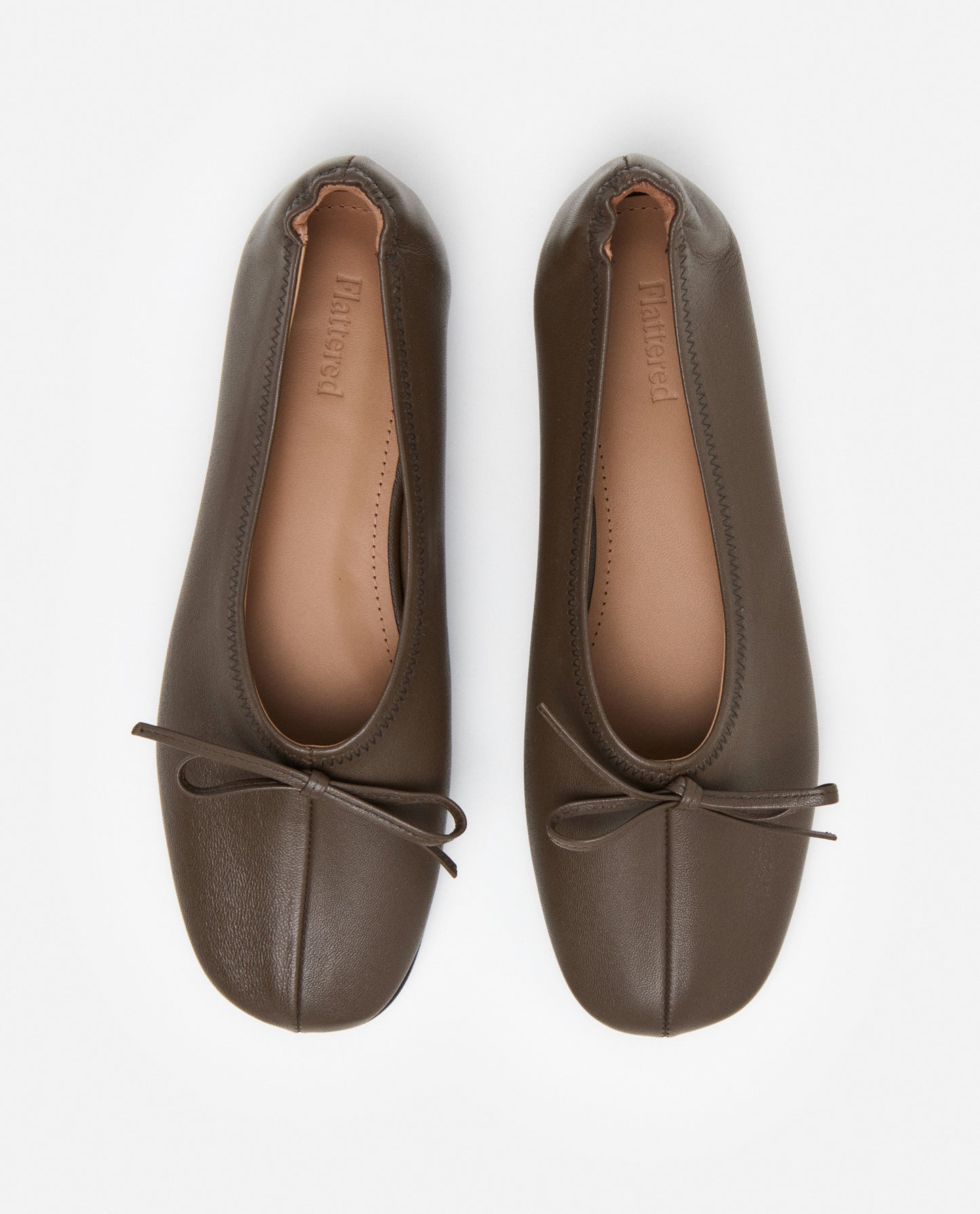 Blaise Leather Khaki Flat