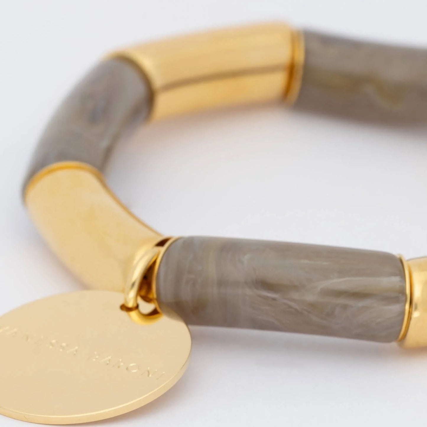 Flex Bracelet Gold & Grey Marble