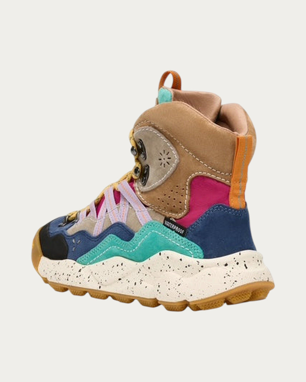 Flower Mountain Bankei Blue Petrol boot, back three-quarter view