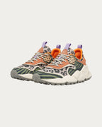 Flower Mountain Kotetsu Woman Sage Tan sneaker, pair in three-quarter view