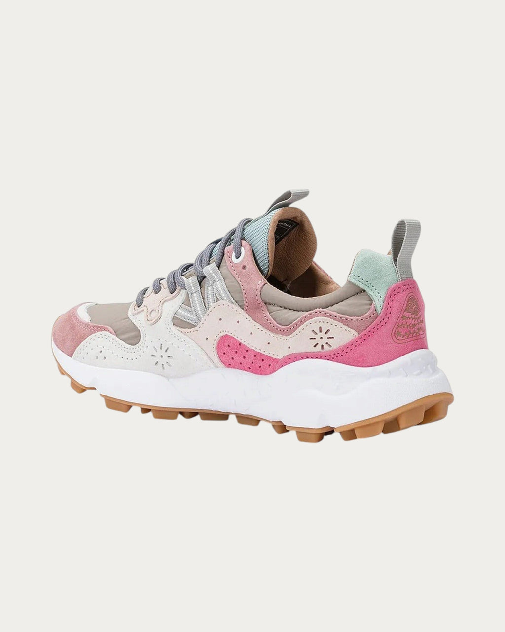 Flower Mountain Yamano 3 Cipria Beige sneaker, side three-quarter view