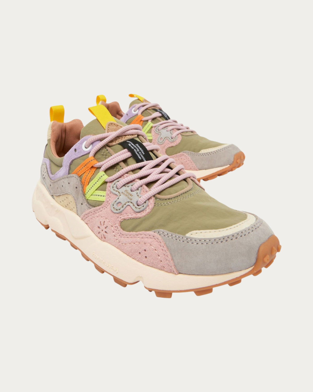Flower Mountain Yamano 3 Light Grey sneaker, pair in three-quarter view