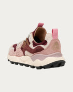 Flower Mountain Yamano 3 Rose Pink Brown sneaker, back three-quarter view