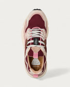 Flower Mountain Yamano 3 Rose Pink Brown sneaker, top-down view