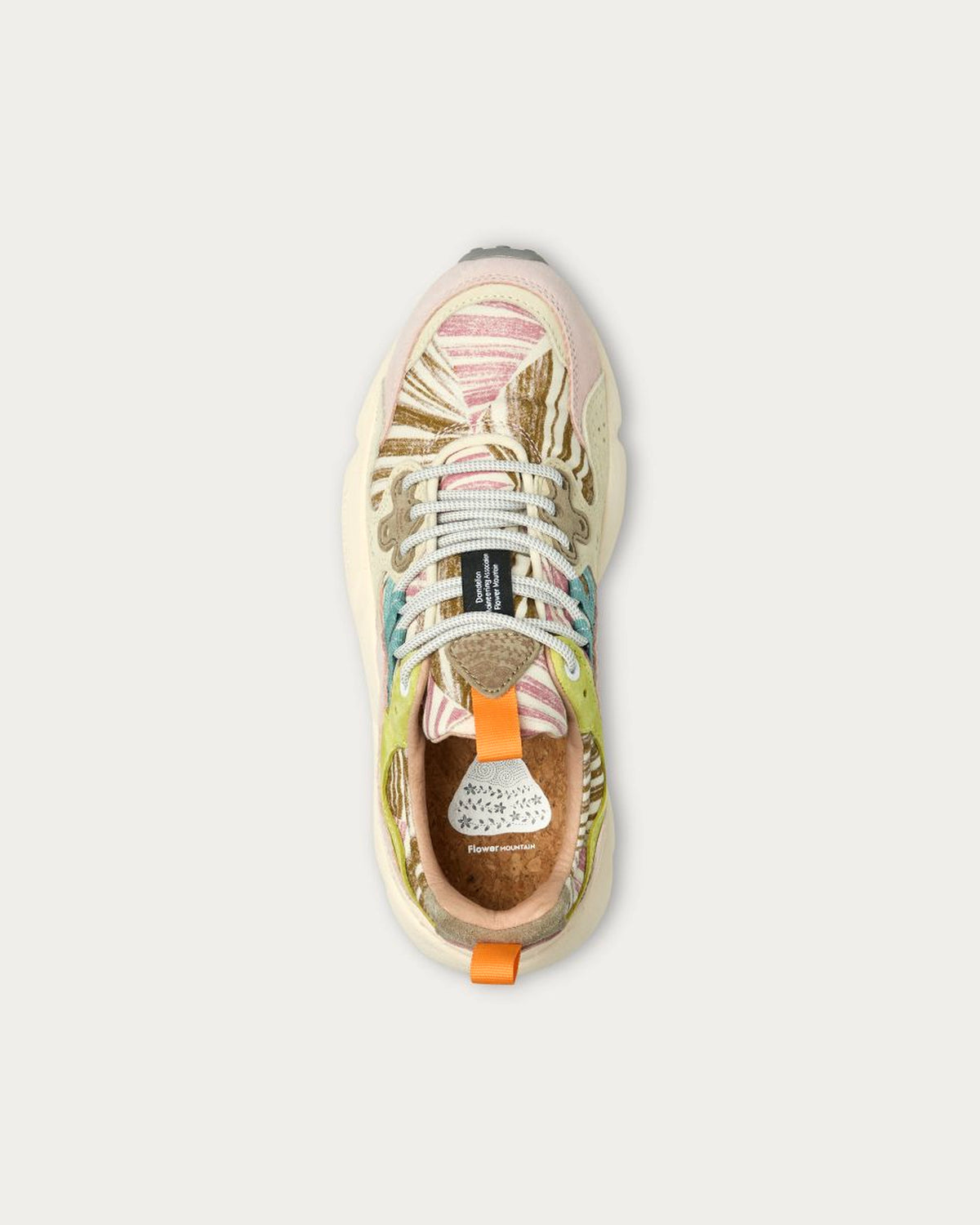 Flower Mountain Yamano Painted sneaker, top-down view
