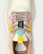 Flower Mountain Yamano Yello 1B54 sneaker, top-down close-up of the cork insole