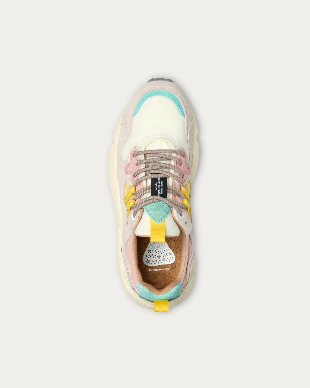 Flower Mountain Yamano Yello 1B54 sneaker, top-down view