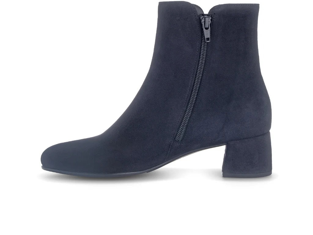 Navy Suede Ankle Boot