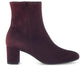 Suede Ankle Boot In Mulberry