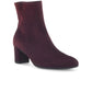 Suede Ankle Boot In Mulberry