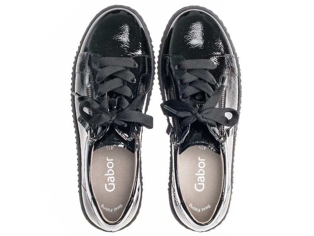 Black Patent Sneaker