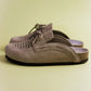 Ziar Perforated Clog In Taupe