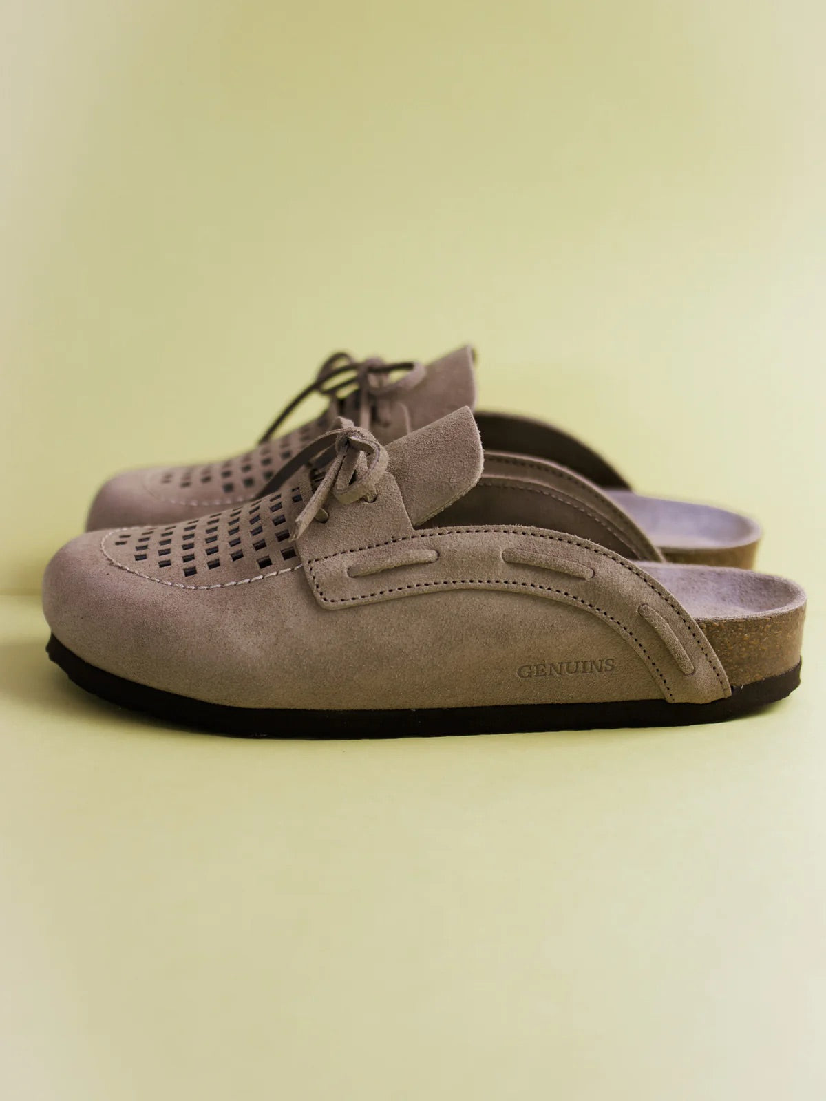 Ziar Perforated Clog In Taupe