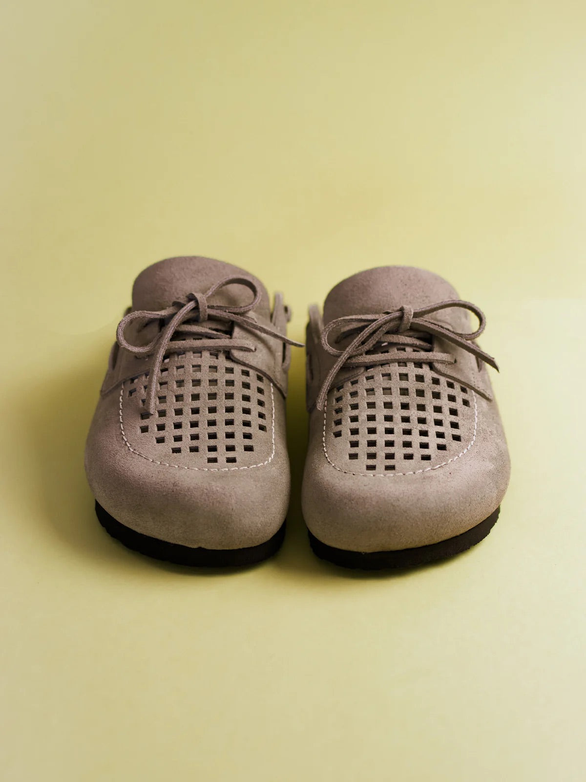 Ziar Perforated Clog In Taupe
