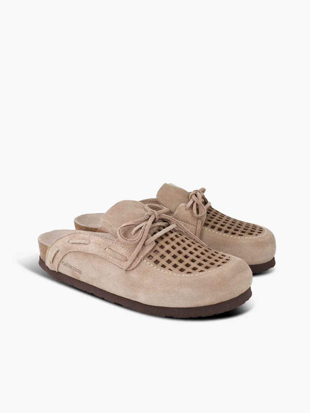 Ziar Perforated Clog In Taupe