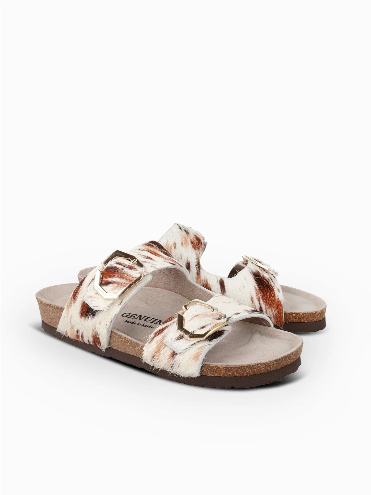 Cowhide Double Strap Sandal