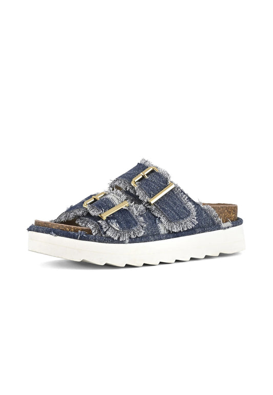 Denim Platform Slider