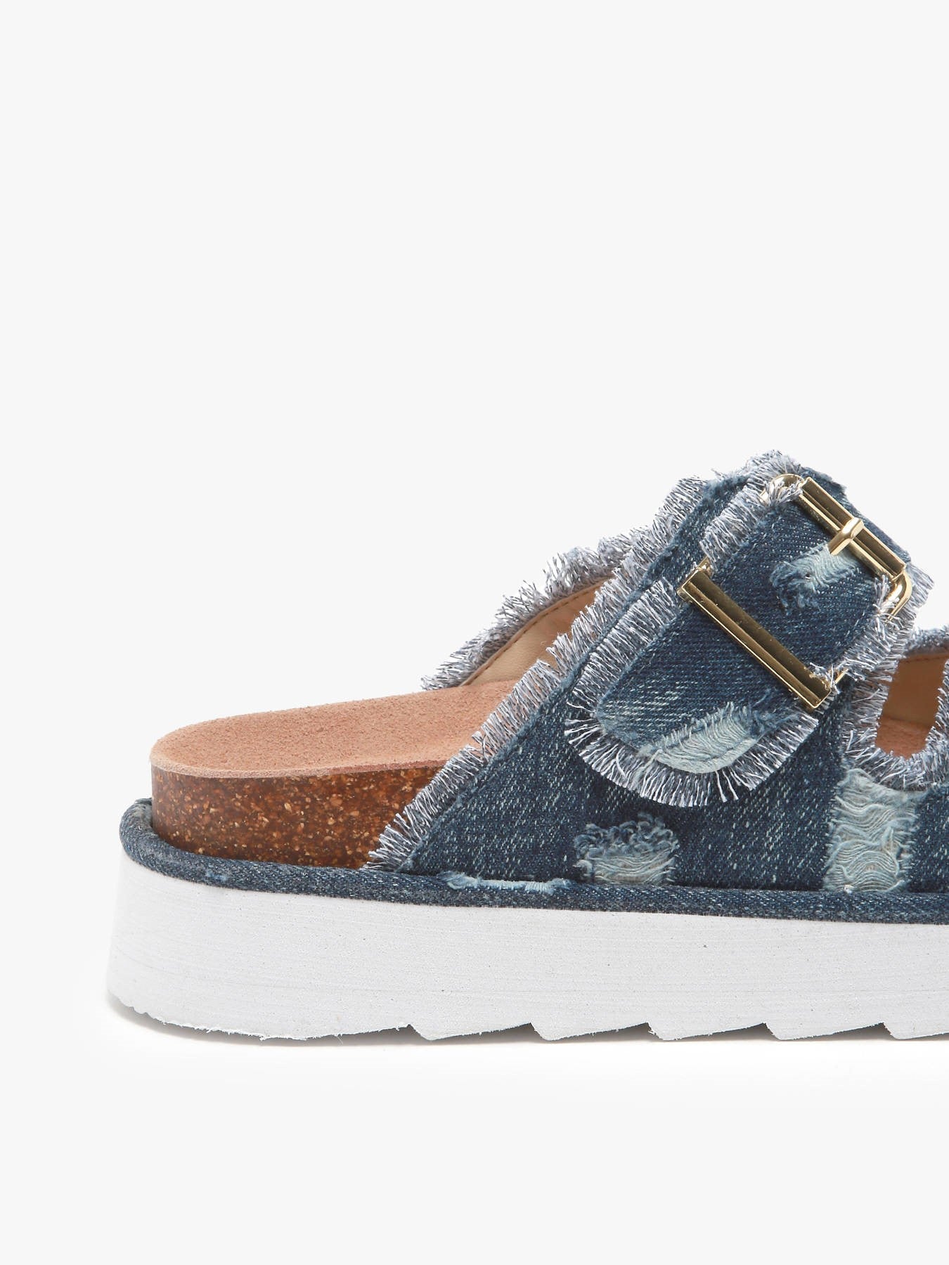 Denim Platform Slider