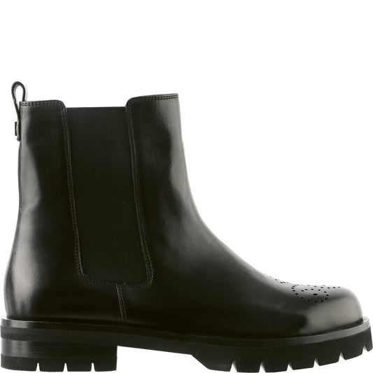 Black Leather Chelsea Boot