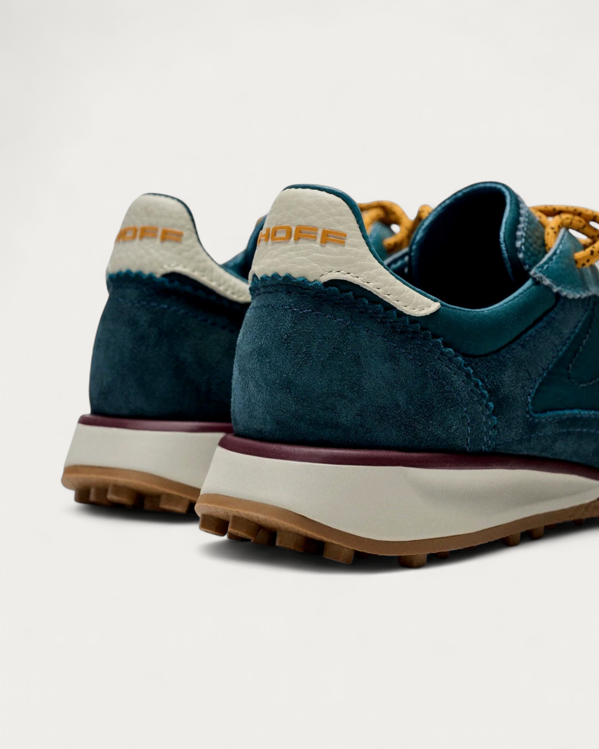 Hoff Bridge Mk sneaker in teal - heel close up