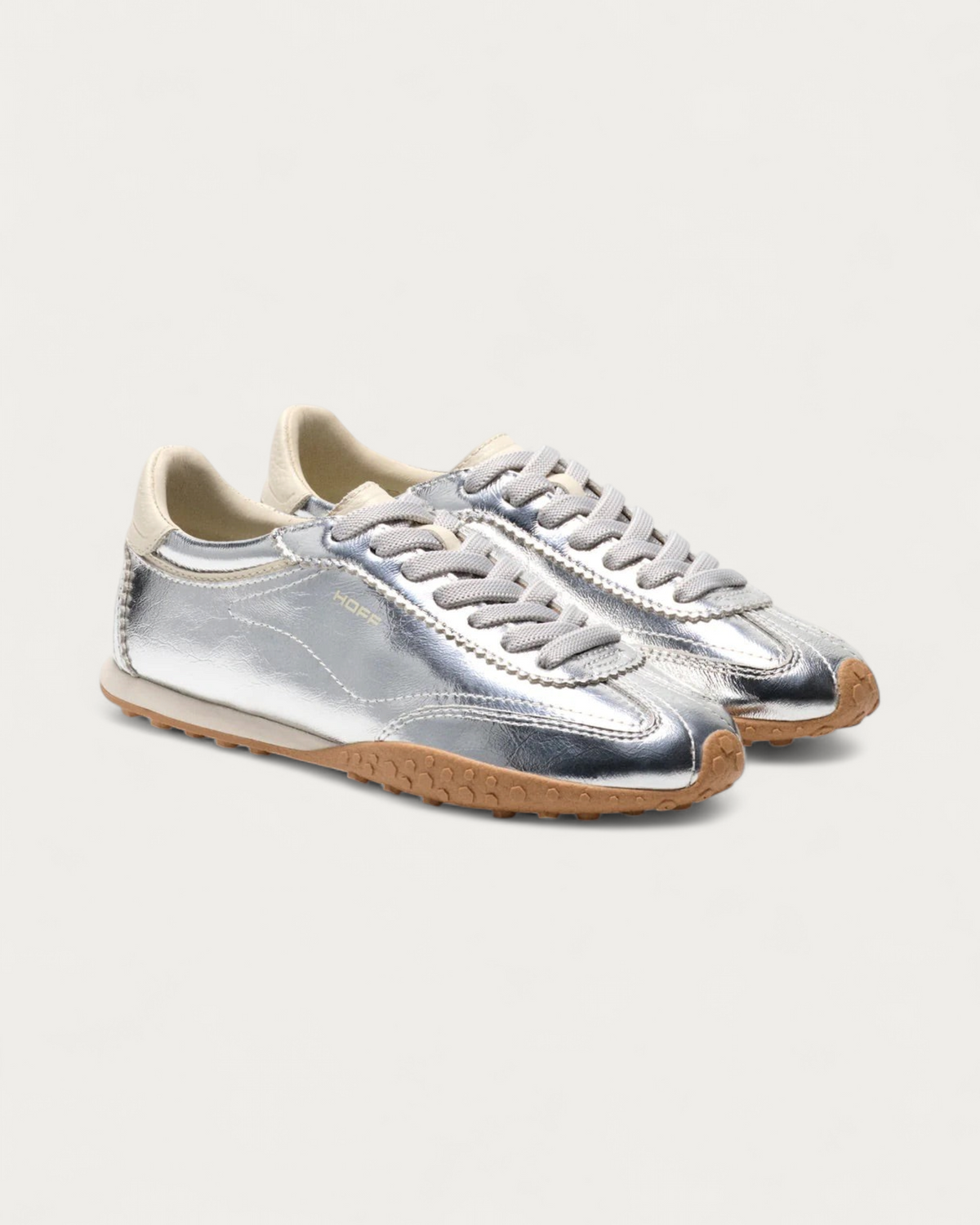 HOFF Bridge Sneakers in Metallic Silver, pair view