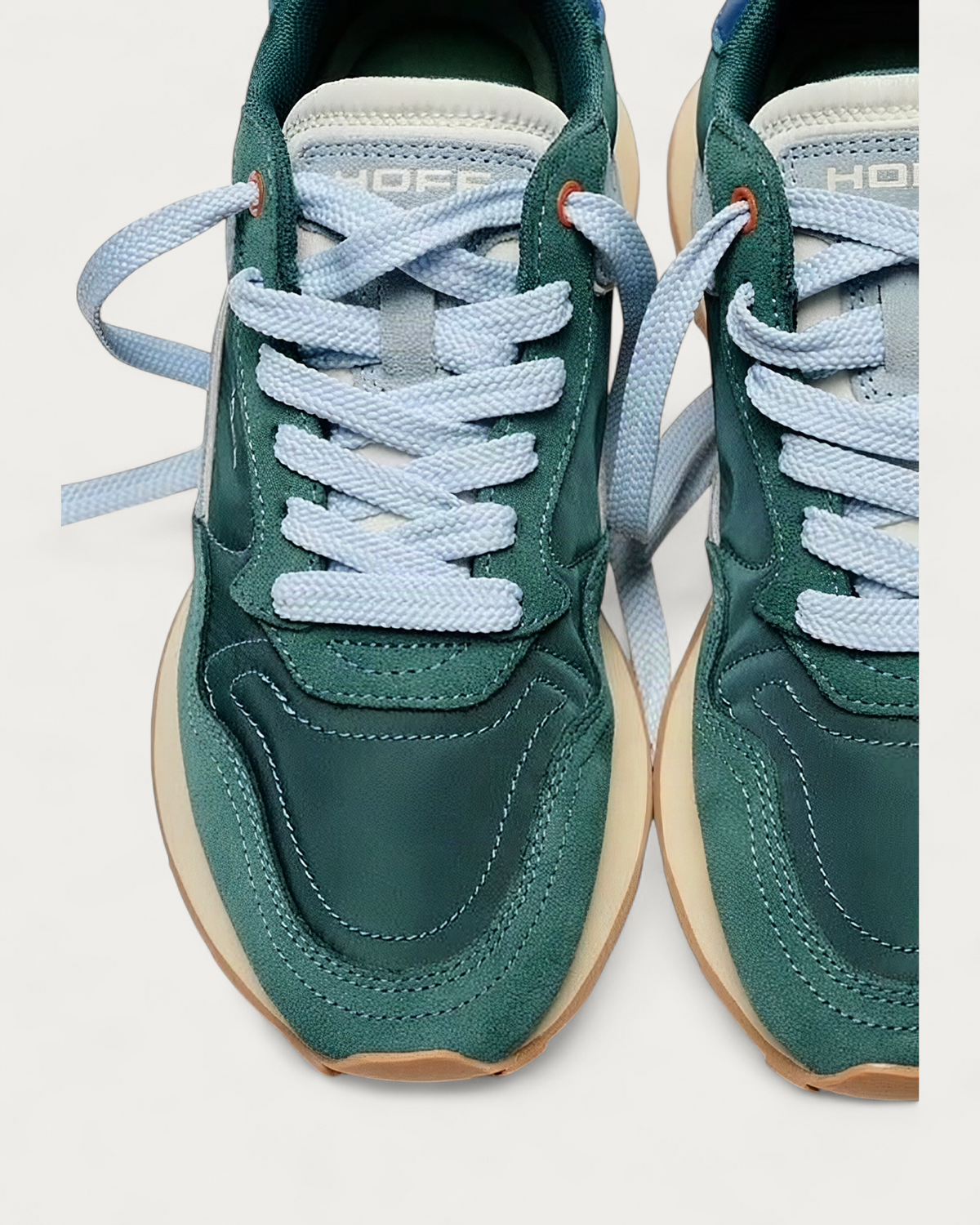 HOFF City Chroma Teal sneaker, top view close-up