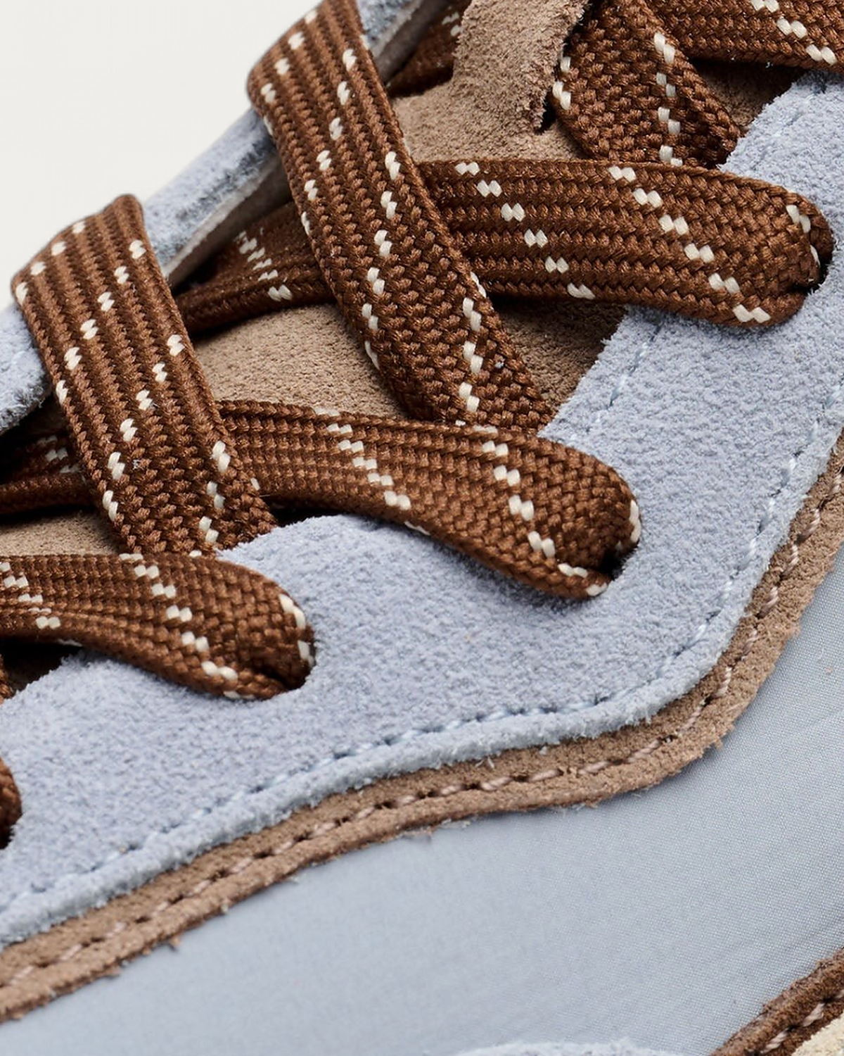 Hoff Park sneaker in blue - laces detail