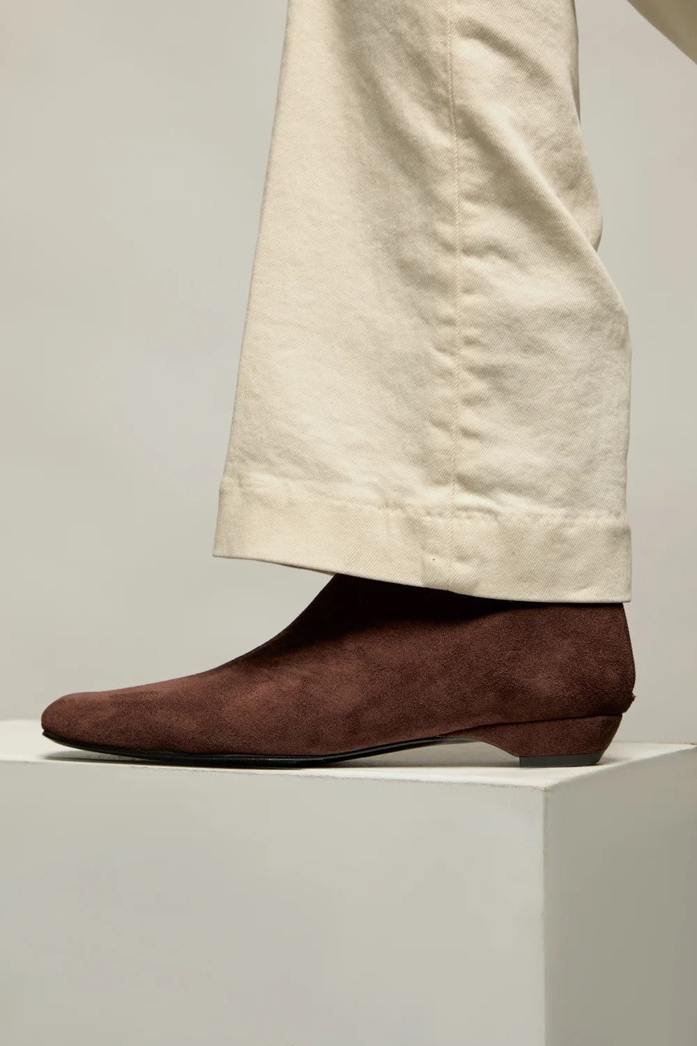 Hunter Brown Suede Ankle Boot