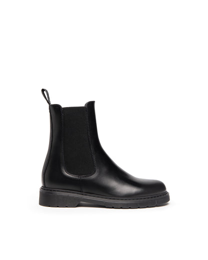 Black Leather Chelsea Boot