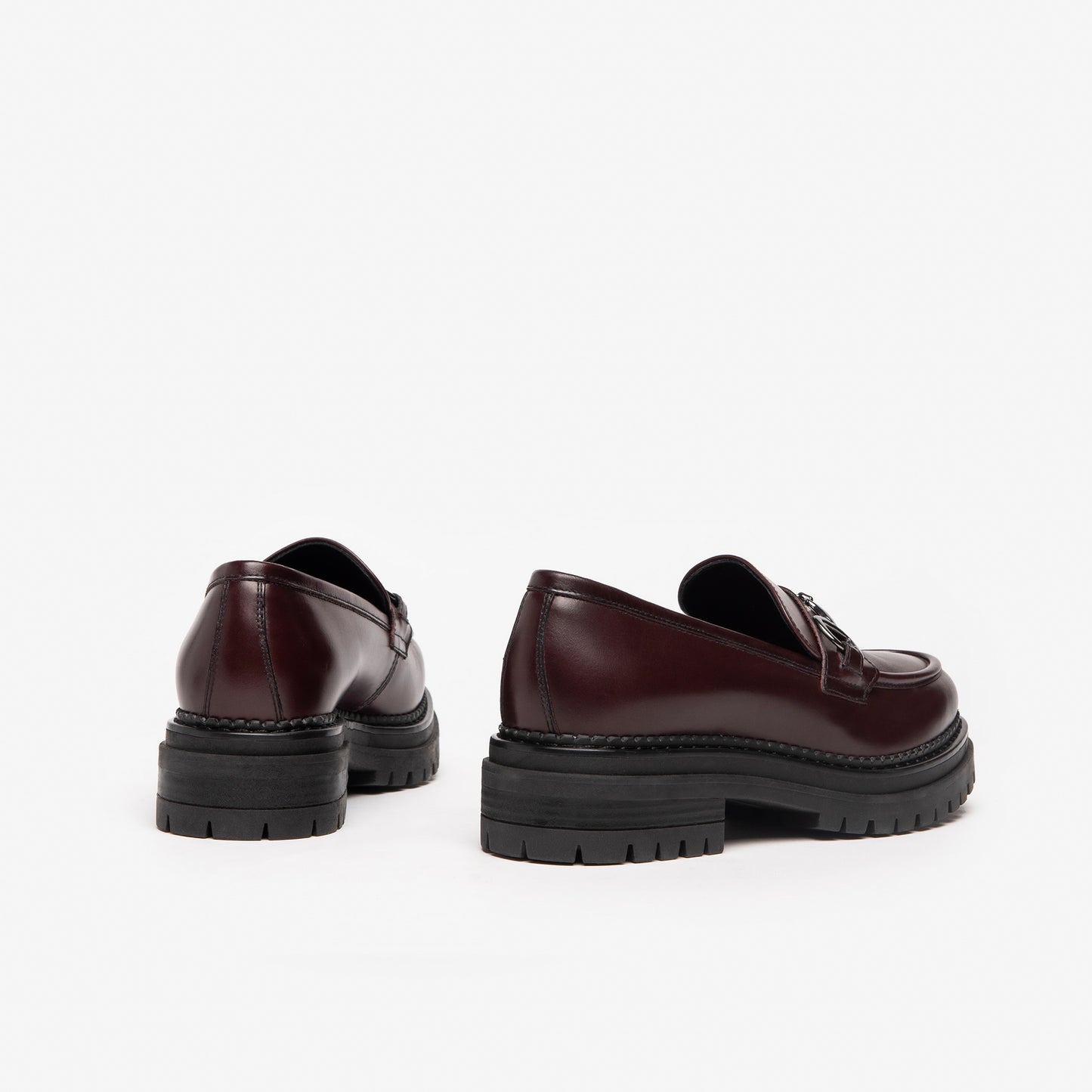 Burgandy Leather Loafer With Buckle