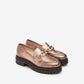 Gold Chunkt Loafer With Chain