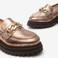 Gold Chunkt Loafer With Chain