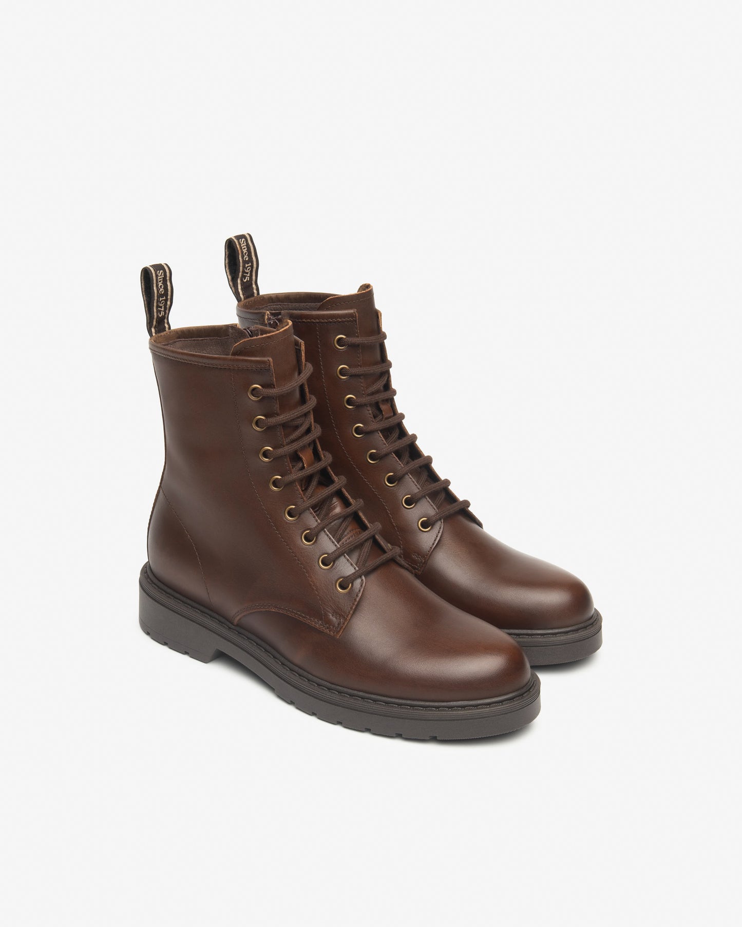 Brown Leather Lace Boot