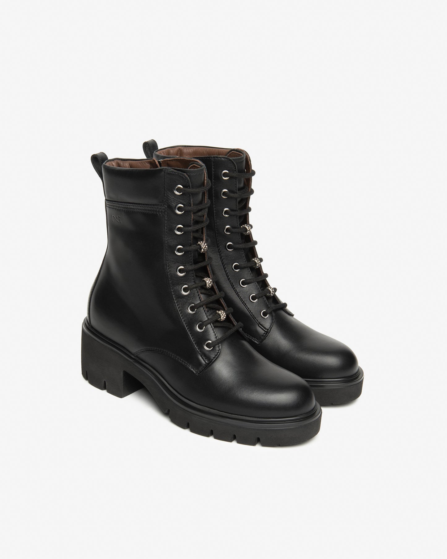 Black Leather Biker Boot