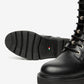 Black Leather Biker Boot