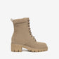 Nubuck Beige Biker Boot
