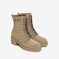Nubuck Beige Biker Boot