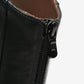 Black Leather Zip Boot