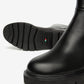 Black Leather Zip Boot