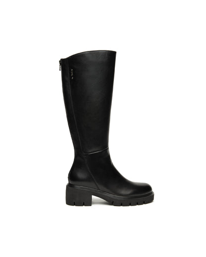 Knee High Blsck Leather Boot