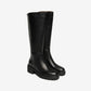 Knee High Blsck Leather Boot