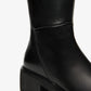 Knee High Blsck Leather Boot