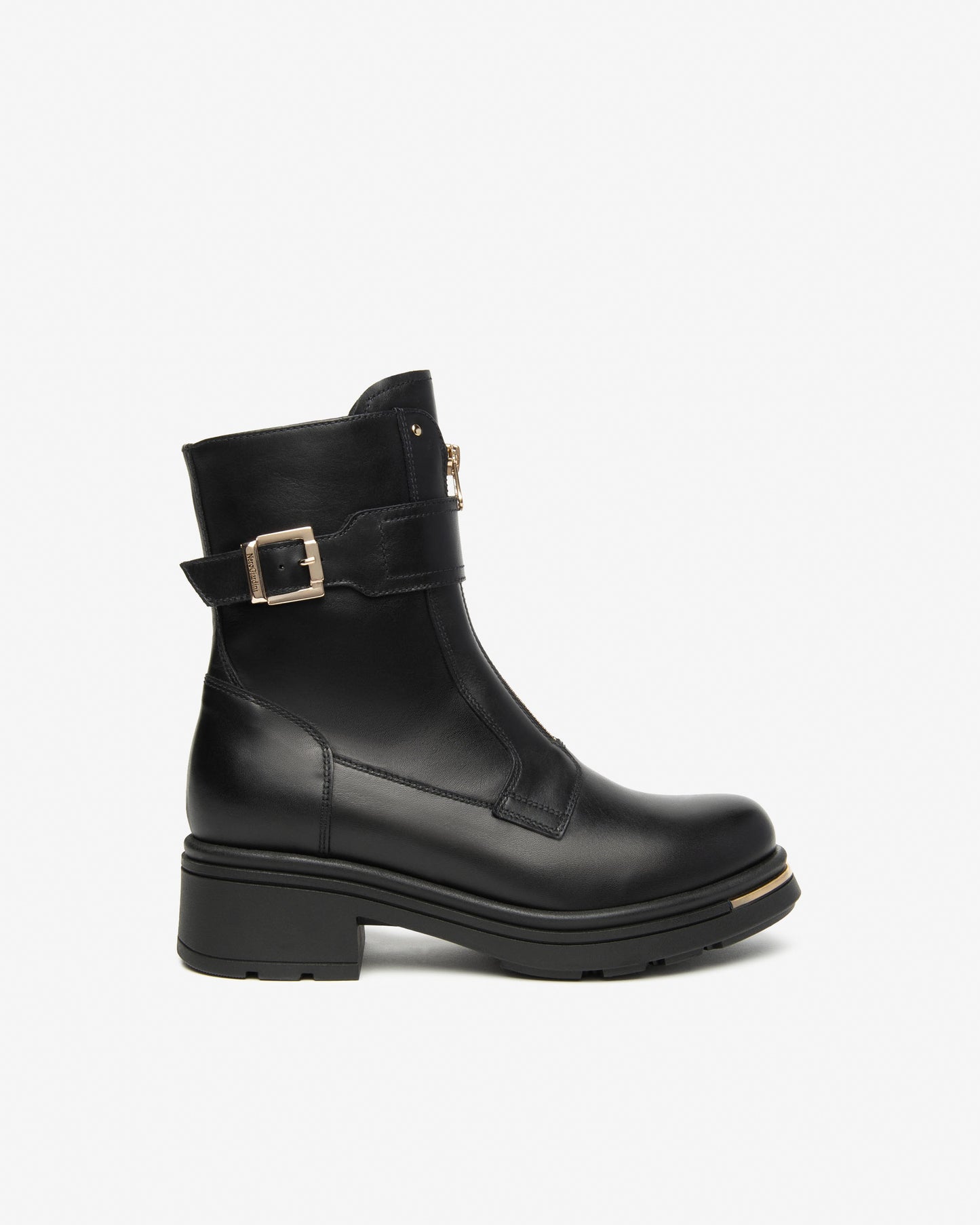 Biker Boot With Centre Zip